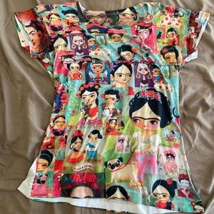 Women’s small Frida Kahlo collage shirt
